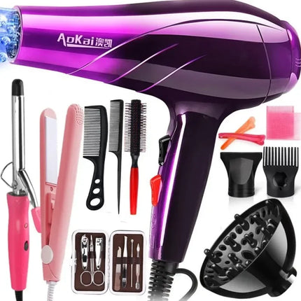 220V Hair Dryer Professional 2200W Gear Strong Power Blow Hair Dryer Brush For Hairdressing Barber Salon Tools Hair Dryer Fan