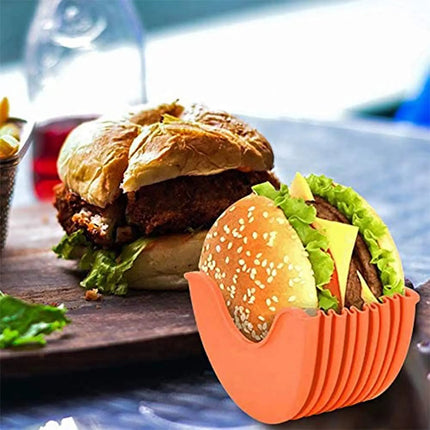 Reusable Burger Rack Useful Gadgets Silicone Frame Burger Tool Holder Shelf Storage Kitchen Organizer Tools Dining Bar Home