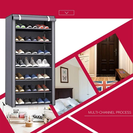 Multi-tier Combination Shoe Rack Home Bedroom Living Room Dustproof Storage Shoe Cabinet Dormitory Simple Shoe Organizer