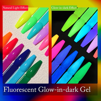 UR SUGAR Green Fluorescent Glow-in-dark Gel Nail Polish Neon UV LED Nails Gel Soak Off Gel Varnish Luminous Nail Art Gel