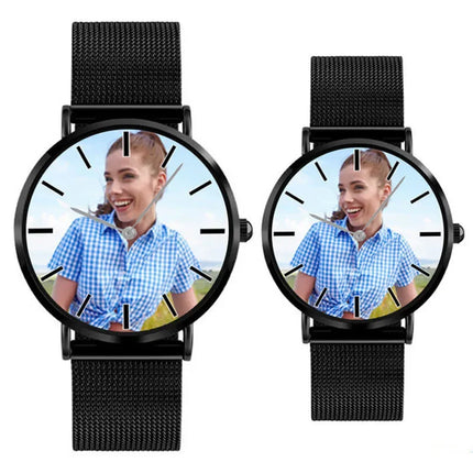 Personal Photo Print Watch Customized Logo Watches DIY Picture Clock Personality Image Wristwatch for Lovers Gift For Festival