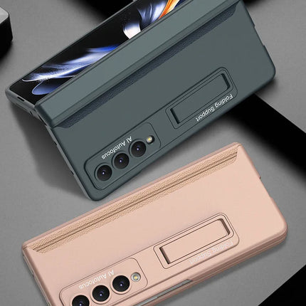 Case For Samsung Galaxy Z Fold 6 5 4 3 2 5G Magnetic Adsorption Hinge Protection Phone Cover Kickstand Hard Plastic Magnet Case