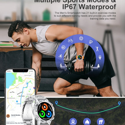 LIGE New1.39" Bluetooth Call Smart Watch Men Outdoor Sport Fitness Heart Rate Health Monitoring Smartwatch for Android IOS Phone