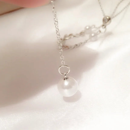 2022 New Simple Adjustable Y-shaped Wheat Ear Pearl Necklace Women's Long Style Personality Fashion Collarbone Chain Necklace