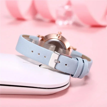 Luxury Watches for Women Luminous Retro Female Watch Ladies Belt Back Light Leather Strap Quartz Wristwatches Montre Femme