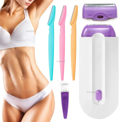 Painless Body Hair Trimmer Epilator USB Laser Remover for Men Women Face Leg Arm Bikini Armpit Hand Shaver Removal Eraser Tools