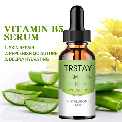 Vitamin B5 Face Serum Smooth Moisturizing Repair Dry Skin Aloe Soothe Pores Shrink Firming Hydrating Oil Control Facial Essence