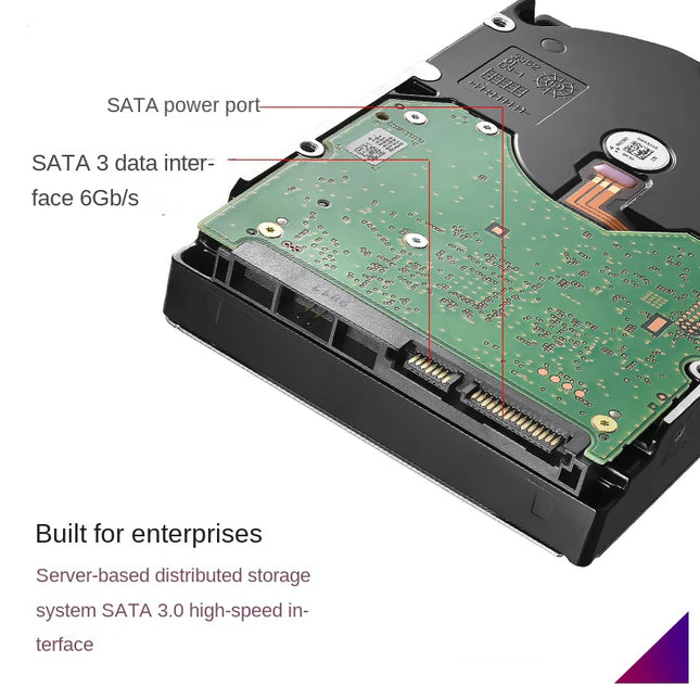 DC HC520 10TB 12TB 14TB 16TB Enterprise Class Helium Disk 12TB Desktop Computer 7200 to 256M High-Speed 12T Monitoring Hard Disk