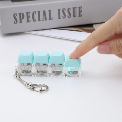 Stress Relief DIY Fidget Button Keycap Keychain Keyboard Keychain Toys Finger Keyboard Key Caps Toy To Relief Stress Pass Time