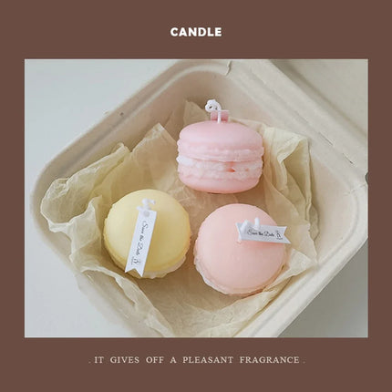 Macaroon Aromatherapy Candle Photo Prop Diy Birthday Gift Fragrance Candle Perfume Scent Creative Gift