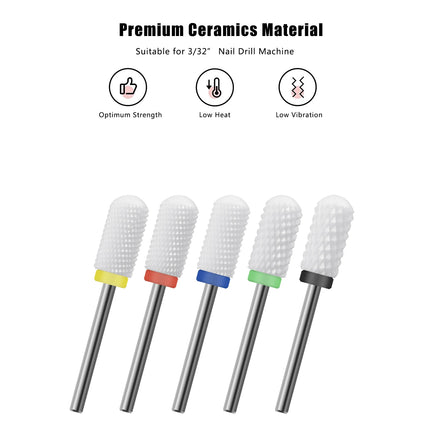 Ceramic Nail Drill Bit-3/32 Nail Drill Bits for Acrylic Nails,Professional Electric Nail Drill for Crystal Nail Extension.