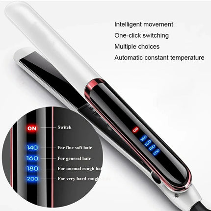 2024 Sale New Hair Straightener Flat Iron Curling Irons Electric Straight Ceramic Fast Warm-up Styling Tool For Wet or Dry Hair