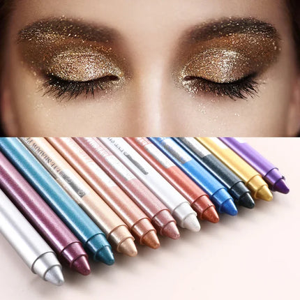 New Pearlescent Eyeshadow Pencil Glitter Silkworm Liner Pen Highlighter Long Lasting Matte Eye Shadow Stick Eyes Makeup Cosmetic