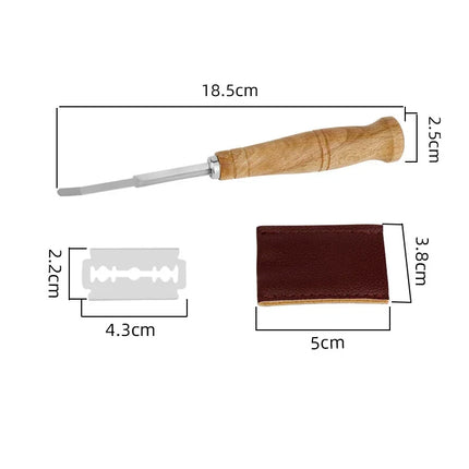 Bread Cutter French Bread Blades Kitchen Gadgets Normal Wood Long Handle Baking Accessory European Style Curved Arch Toast Knife