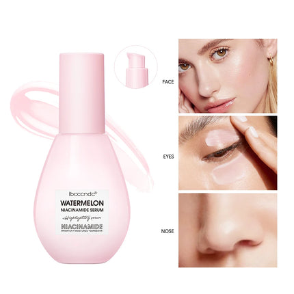 New Watermelon Glow Niacinamide Dew Drops Serum Makeup Primer Cream Lightweight Facial Serum & Priming Liquid Brightner