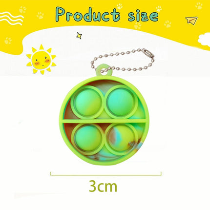 12/24Pcs Mini Pop Fidget Toy Pack Kit Keychain Stress Relief Hand Toys Party Favors Office Desk Toy for Kids Adults Brinquedos