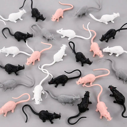 10Pcs Halloween Artificial Mini Mouse Model Scary Props Kids Trick Toy Halloween Party Decor Haunted House Supplies