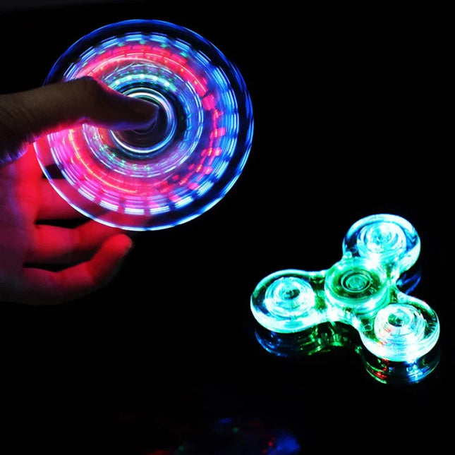 LED Lights Colorful Glowing Fingertip Gyro Toys 5 Styles Spinner Finger Spinner Finger Spinner Kids Fingertip Stress Relief Toys