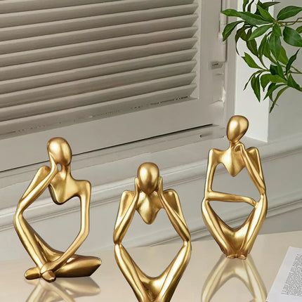 1pcs Nordic Light Luxury Style Abstract Figure Home Decoration Ornaments Mini Shaped Crafts Desktop Decoration Artworks