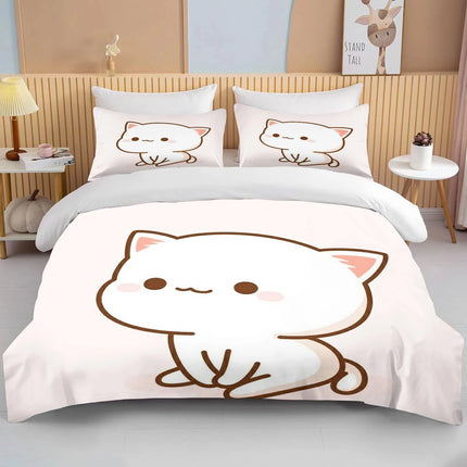 Bubu Dudu Cartoon Cute Bear Kawaii Christmas Gift King Twin Double Child Bedding Set Microfiber or Polyester Duvet Cover Set