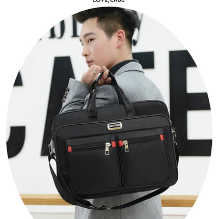 Simple Tote Men Business Briefcase Handbag For 15.6 inch Laptop Bags Large Capacity Shoulder Bags Travel Notebook Messenger Bag