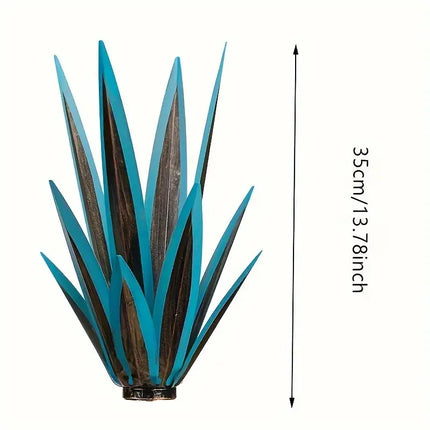 Metal Agave Artificial Tequila Landscape Sculpture DIY Metal Agave Plant Home Decoration Rustic Hand Painted