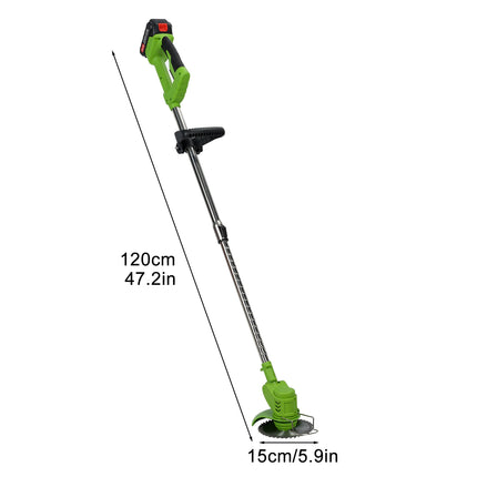 Weed Eater, Electric Weed Mower Cordless Trimmer, Telescopic Rod Weed Eater Cutter, Rechargeable Handheld Lawn Mower with 2 Batt