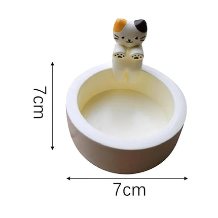 Kitten Candle Holder Cute Cat Candlestick Creative Aromatherapy Candle Holder Durable High Tempe Cartoon Candlestick Decoration