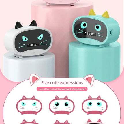 1PCS Cute Cat Bluetooth Speaker with Alarm Clock Portable Bluetooth 5.0 Wireless Speaker Stereo Sound Box Music Player Subwoofer