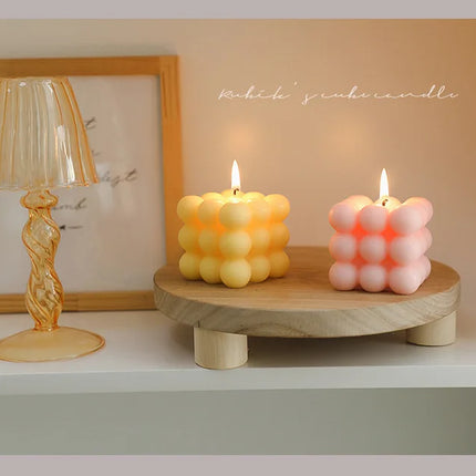 Ins Style Bubble Cube Candle Handmade Scented Candle Aromatherapy Soy Wax Candle Wedding Birthday Candles Party Home Decoration