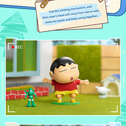 52TOYS BLIND BOX Crayon Shin Chan Dynamic Shin Life, Mystery Box, Collectible Wind-up Toy Desktop Decoration, Gift for Christmas