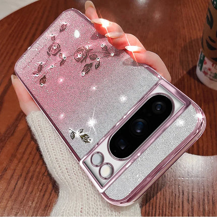 Luxury Glitter Shiny Diamond Mobile Phone Case For Google Pixel 6 7 8 9 Pro 6A 7A 8A Soft TPU Shockproof Protector Back Cover