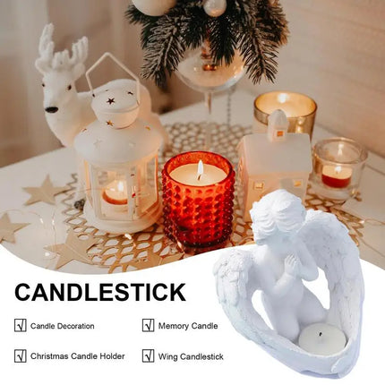 3D Angel Wings Candle Holder Silicone Mold Storage Box Jewelry Organizer Silicone Molds for Soap Epoxy Resin DIY Home Decoration