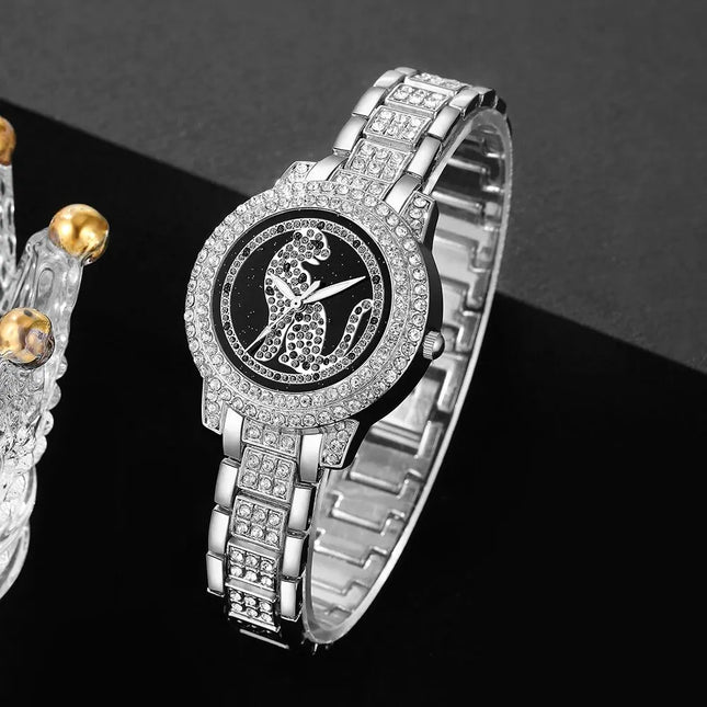 Diamond Women Watches Set Ladies Wrist Watches Luxury Brand Rhinestone Womens Bracelet Watches Female Relogio Feminino