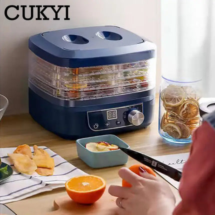 CUKYI Dried Fruit Vegetables Herb Meat Machine Household MINI Food Dehydrator Pet Meat Dehydrated 5 Trays Snacks Air Dryer EU