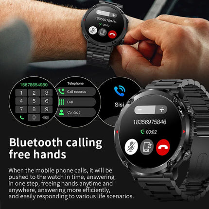 LIGE New Smart Watch Men 1.6 Inch Full Touch Bracelet Fitness Tracker Sports Watches Bluetooth Call Smart Clock Men Smartwatch