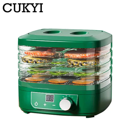 CUKYI Dried Fruit Vegetables Herb Meat Machine Household MINI Food Dehydrator Pet Meat Dehydrated 5 Trays Snacks Air Dryer EU