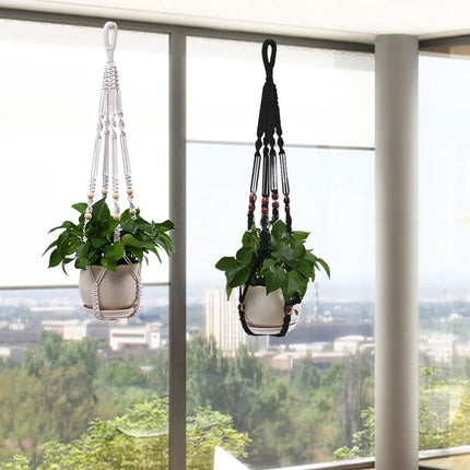 Macrame Plant Hanger Net Hanging Flower Pot Holders Indoor Outdoor Handmade Hanging Planter Basket Boho Decoration