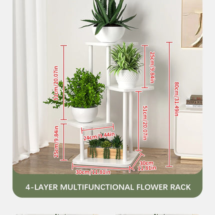 Plant Stand Stand For Flowers Wooden Storage Shelf 4/5/6 Tier Flower Shelf Planter Rack Indoor Display Stand Multiple Flower Pot