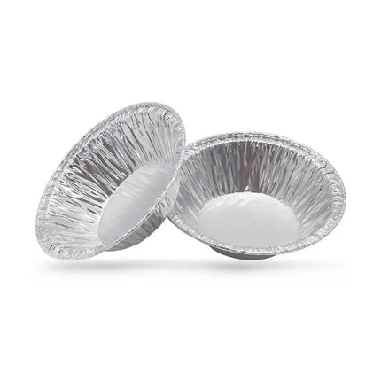 New 100pcs Disposable Aluminum Foil Tart Pan Mini Pot Plate Tin Pie Bake Tart Pan Tray O0f0