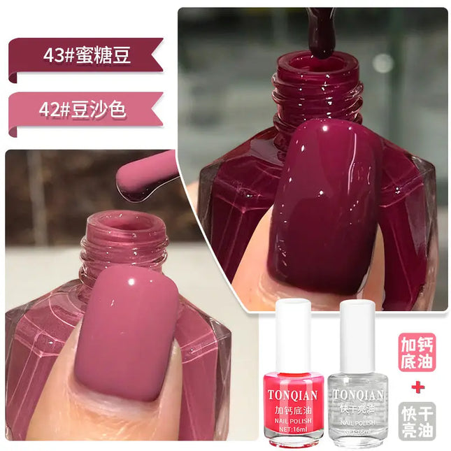 45 Color Quick Dry Waterproof Glitter Pink Nail Polish