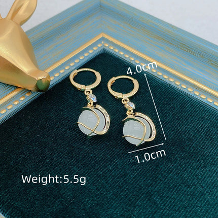 Romantic Opal Water Droplets Tassel Earrings - Women's Trendy Fashion Jewelry