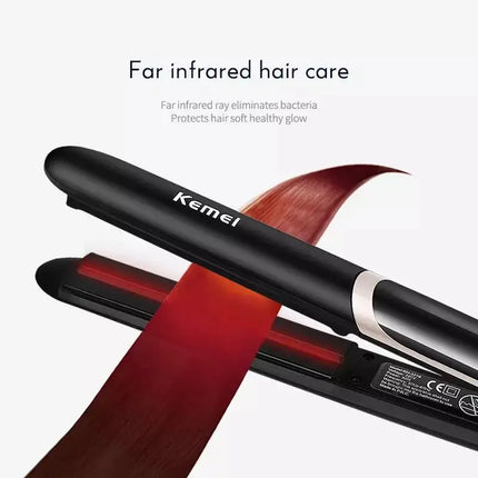 Kemei Electric Hair Straightener KM-2219 Wholesale Good Price Hair Iron With Infrared Ray Hair Straightener And Curler