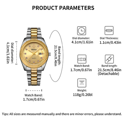 YaLaLuSi Brand 2024 New Hot Sale Gold Luxury Couple Watch Box Watch Remover Valentine's Gift Ion Vacuum Plating