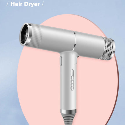 Low noise cold and hot negative ion hair dryer Intelligent temperature adjustable quick drying leafless hair dryer