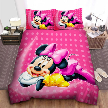 2/3 Duvet Cover Minnie Cartoon Bedroom Decor Bedding Set Single Double Queen Size Bed Gift Children Adult Teenagers Room Decor