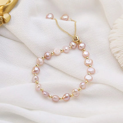 2024 New Baroque Natural Pearl Bracelet Sexy For Woman Bracelet Fashion Lady Temperament Bracelet Chaoren Jewelry South Korea