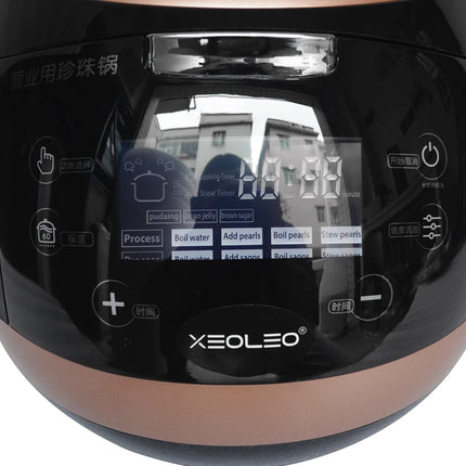 XEOLEO 5L Tapioca Cooker Milk Tea Shop Pearl Cooker Bubble Tea Pearl Warmer Pot Taro ball/Sago/Red Bean Cooker Machine 900W