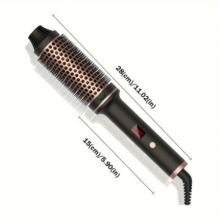 3 In 1 Ionic Hair Curler Straightener Professional Curling Iron Heated Hair Styling Brush Anti-Scald Thermal Brush Curl Wand