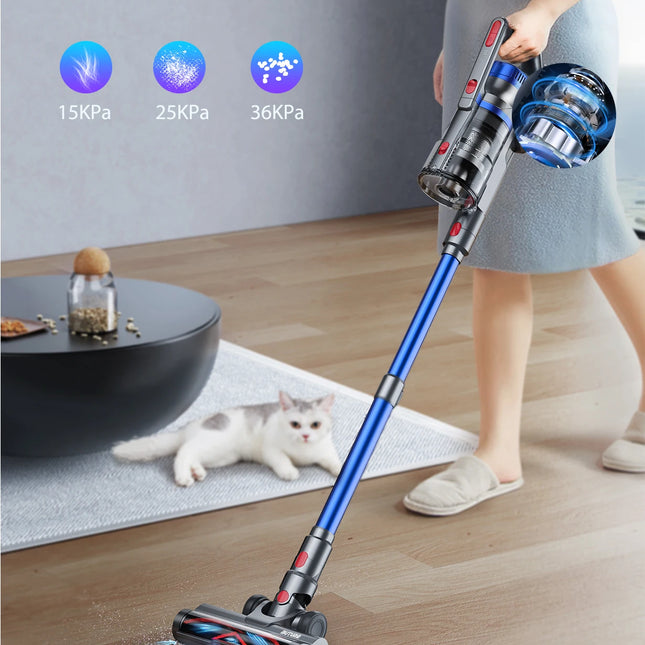 BUTURE JR500 450W 36000PA Suction Power Handheld Cordless Wireless Vacuum Cleaner Home Appliance 1.2L Dust Cup Removable Battery